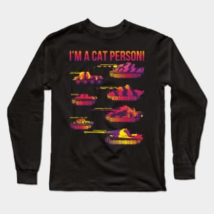 im a cat person! in the style of synth wave Long Sleeve T-Shirt